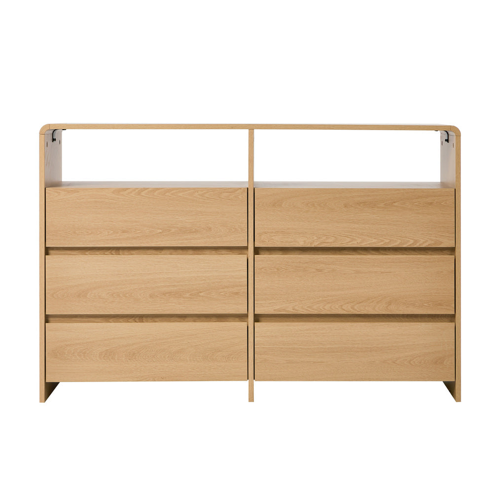 Natural Chest Of Drawers Storage 120x40x73cm