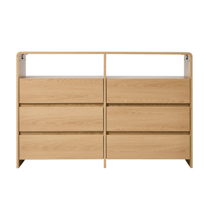 Natural Chest Of Drawers Storage 120x40x73cm