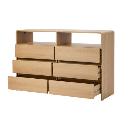 Natural Chest Of Drawers Storage 120x40x73cm