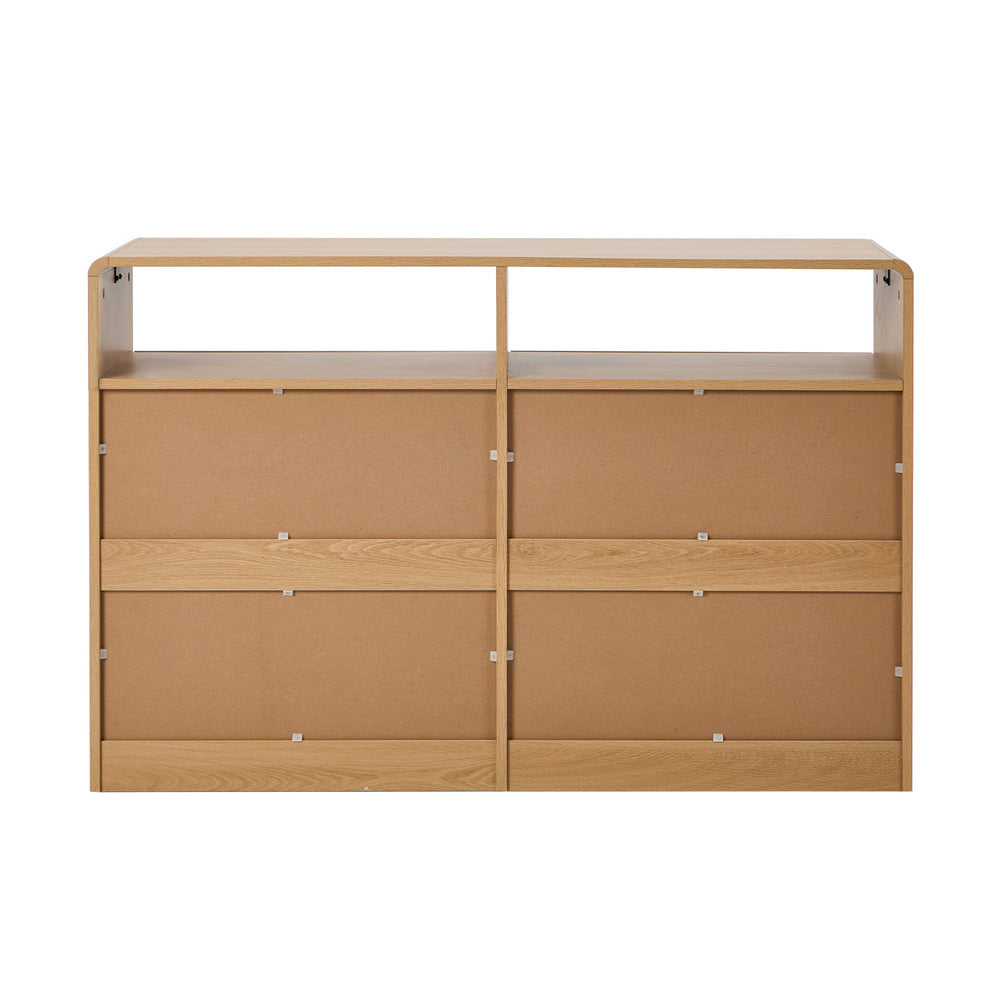 Natural Chest Of Drawers Storage 120x40x73cm
