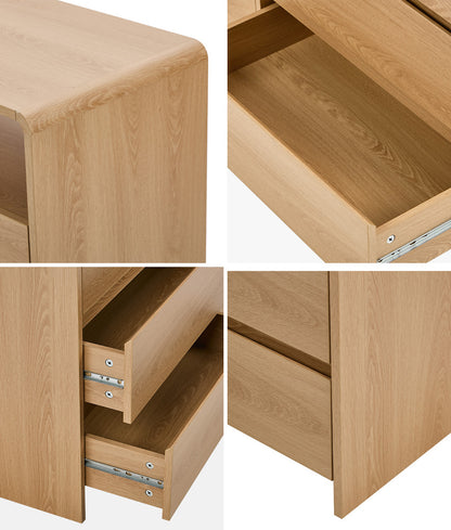 Natural Chest Of Drawers Storage 120x40x73cm