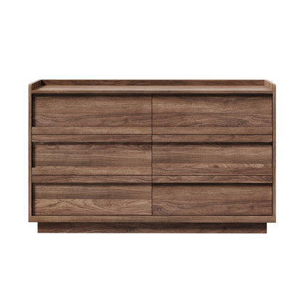Chest Drawers Walnut Storage 120x39.5x73cm