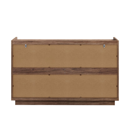 Chest Drawers Walnut Storage 120x39.5x73cm