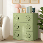 3 Drawer Chest Cabinet Bedroom Dresser Storage Nightstand Green