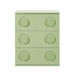 3 Drawer Chest Cabinet Bedroom Dresser Storage Nightstand Green