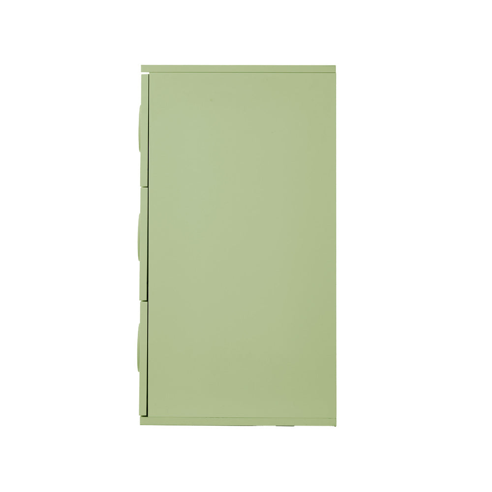 3 Drawer Chest Cabinet Bedroom Dresser Storage Nightstand Green