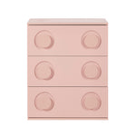 3 Drawer Chest Bedroom Dresser Storage Cabinet Nightstand Pink & White