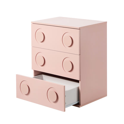 10 Drawer Chest Bedroom Dresser Storage Cabinet Nightstand Pink & White