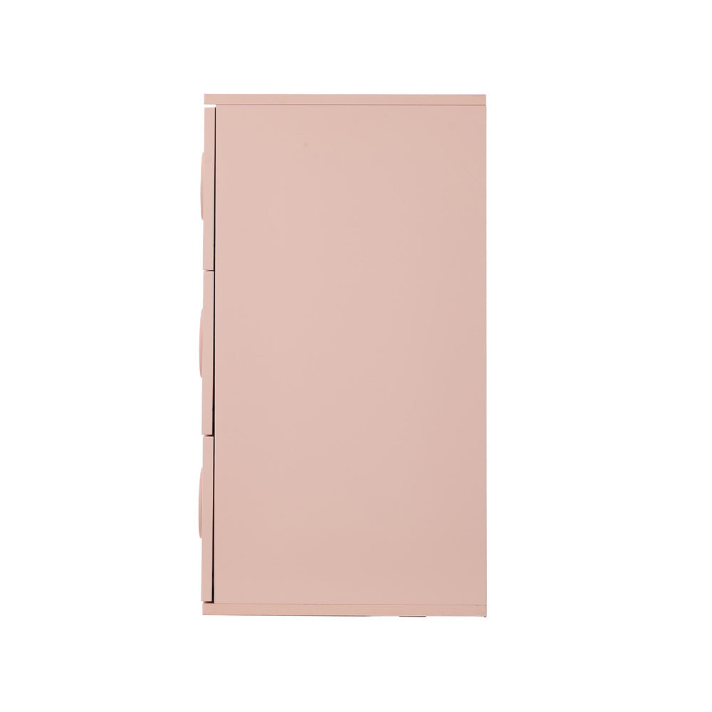 5 Drawer Chest Bedroom Dresser Storage Cabinet Nightstand Pink & White