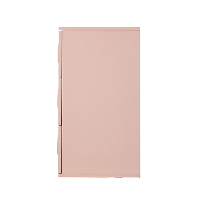5 Drawer Chest Bedroom Dresser Storage Cabinet Nightstand Pink & White
