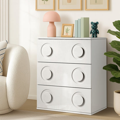 19 Drawer Chest Bedroom Dresser Storage Cabinet Nightstand Pink & White