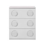 3 Drawer Chest Bedroom Dresser Storage Cabinet Nightstand Pink & White