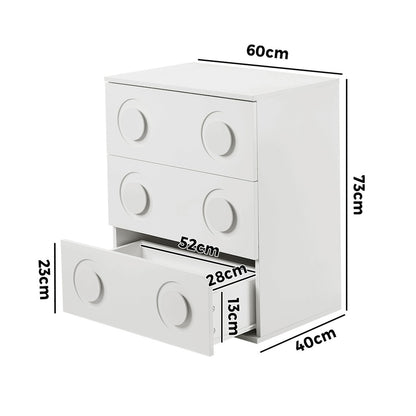 14 Drawer Chest Bedroom Dresser Storage Cabinet Nightstand Pink & White
