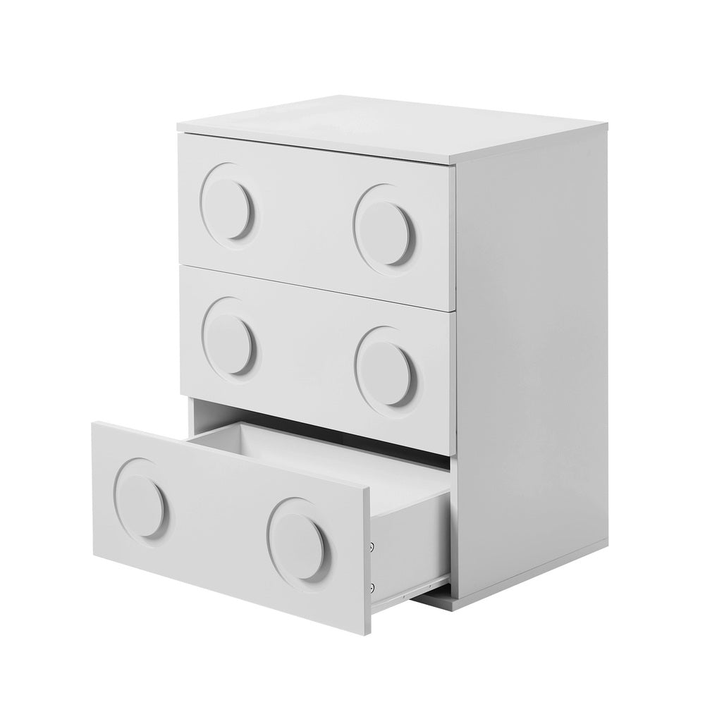22 Drawer Chest Bedroom Dresser Storage Cabinet Nightstand Pink & White
