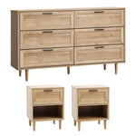 Chest of Drawers and 2 Bedside Tables Bedroom Set