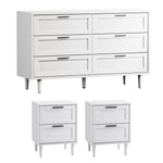 Chest of Drawers and 2 Bedside Tables Bedroom Set