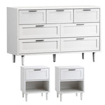 Chest of Drawers and 2 Bedside Tables Bedroom Set