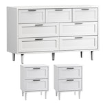 Chest of Drawers and 2 Bedside Tables Bedroom Set