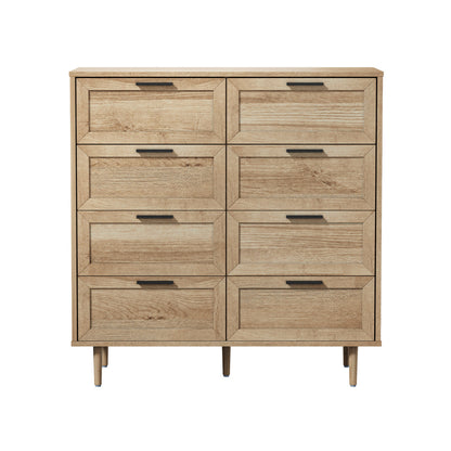 8 Drawer Tallboy Dresser Natural Wood | HomeAndLiving