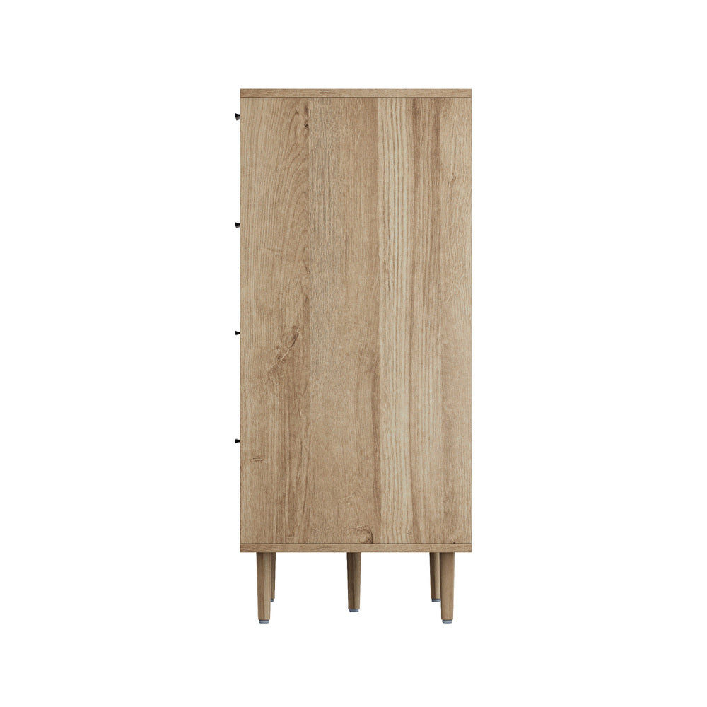 8 Drawer Tallboy Dresser Natural Wood | HomeAndLiving
