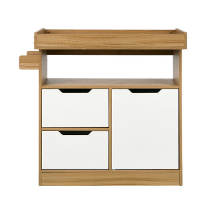 Baby Changing Table Nursery Storage Cabinet With Drawers And Shelves
