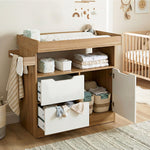 Baby Changing Table Nursery Storage Cabinet With Drawers And Shelves