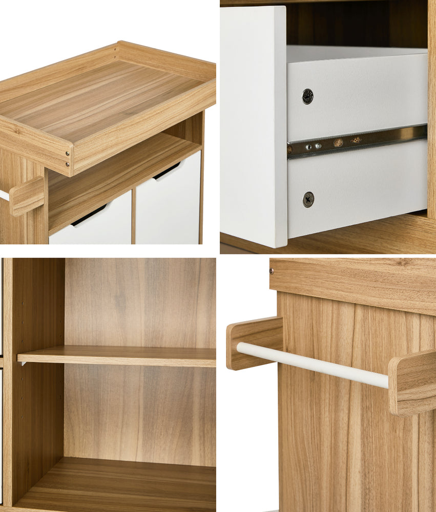 Baby Changing Table Nursery Storage Cabinet With Drawers And Shelves