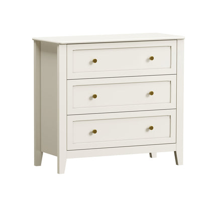 White Chest Of Drawers Metal Handle 80x39.5x75cm
