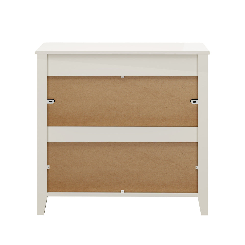 White Chest Of Drawers Metal Handle 80x39.5x75cm