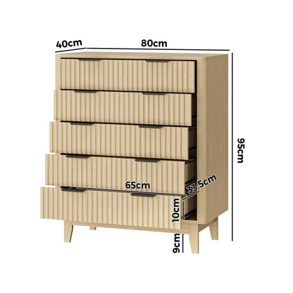 6 Chest of Drawers Dressers Lowboy Stripe White