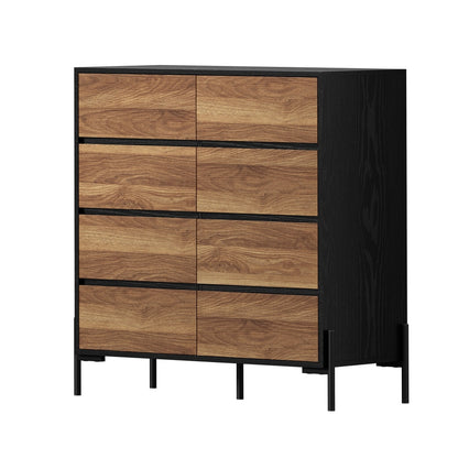 Tall 8 Drawer Chest Walnut 90x40x95.5cm