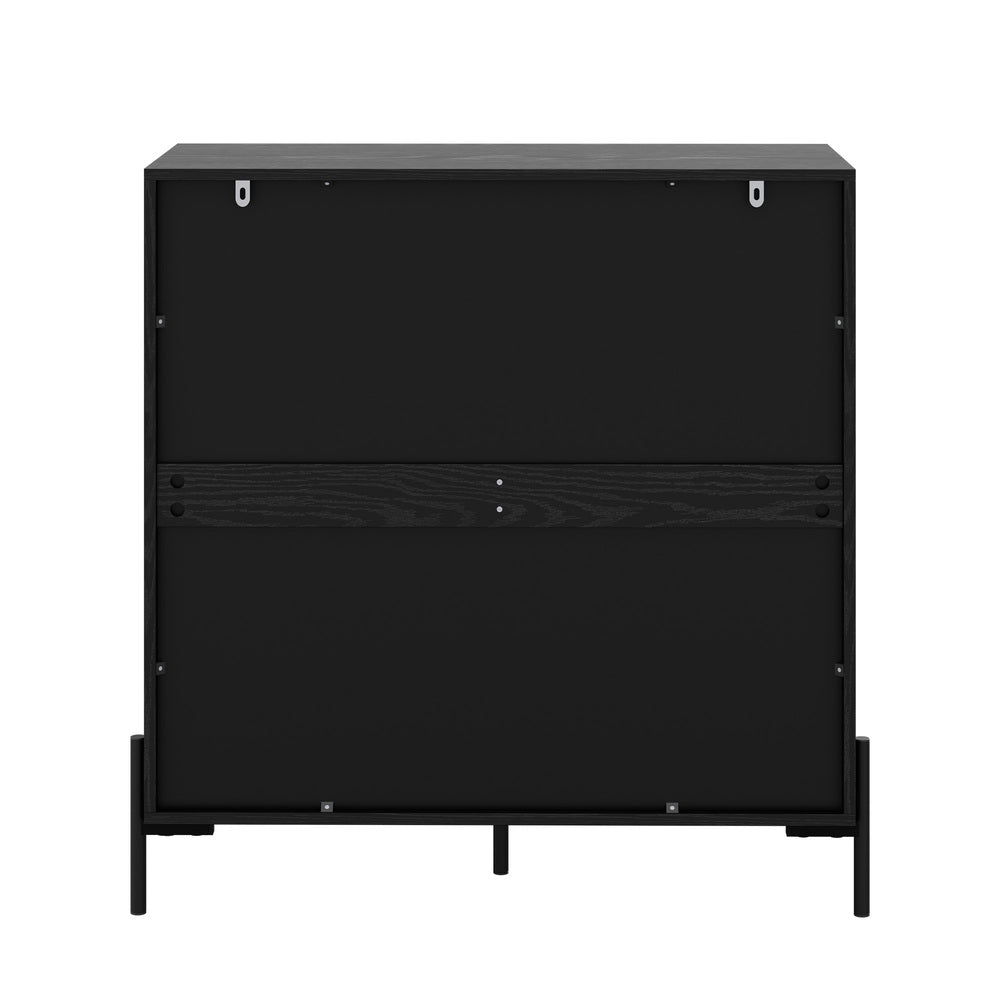 Tall 8 Drawer Chest Walnut 90x40x95.5cm