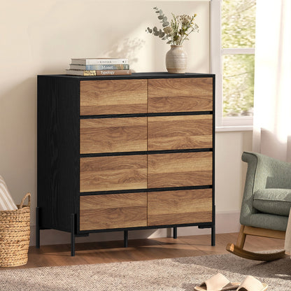 Tall 8 Drawer Chest Walnut 90x40x95.5cm