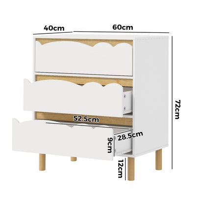 Kids Storage Chest White 60x40x72cm