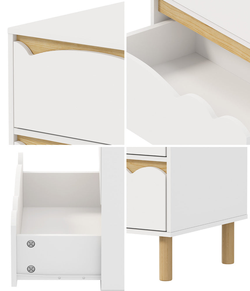 Kids Storage Chest White 60x40x72cm