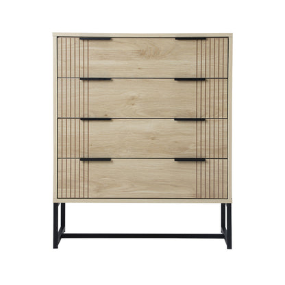 4 Chest of Drawers Dresser Table Lowboy Natural