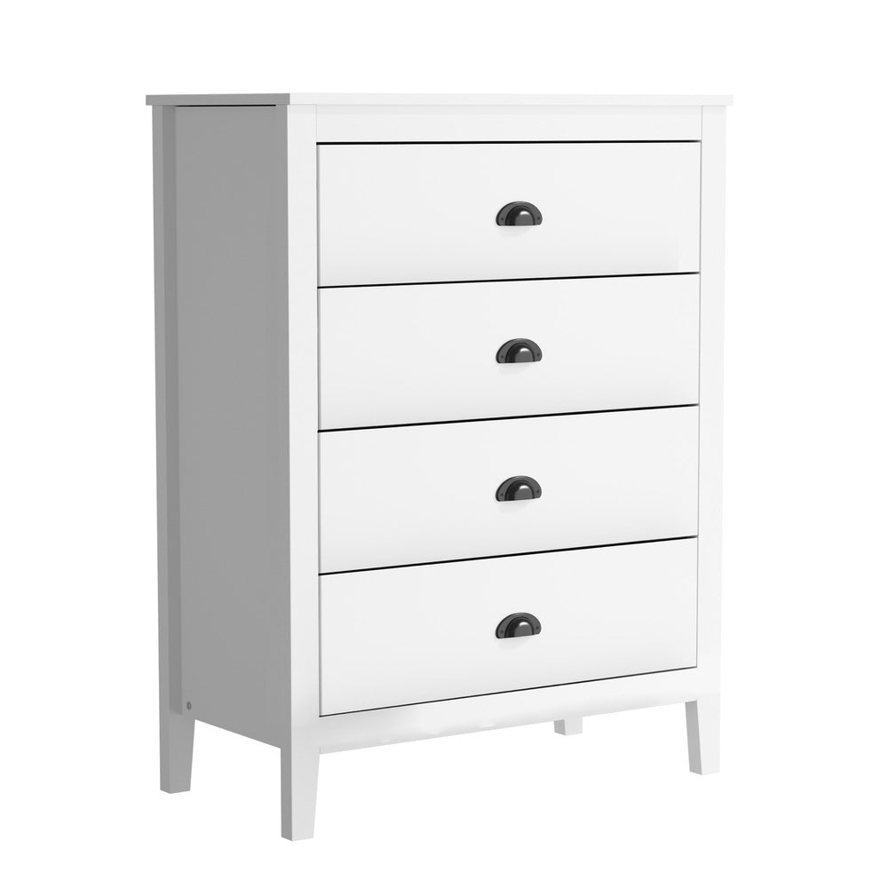6 Chest of Drawers and Bedside Table Vintage Bedroom Set White
