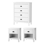 4/6 Chest of Drawers and Bedside Table Vintage Bedroom Set