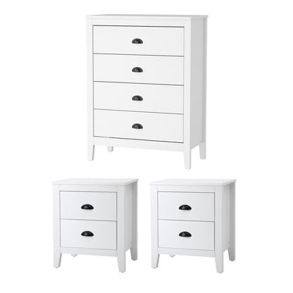 4/6 Chest of Drawers and Bedside Table Vintage Bedroom Set