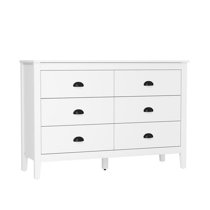 6 Chest of Drawers and 2 Bedside Tables Vintage Bedroom Set White
