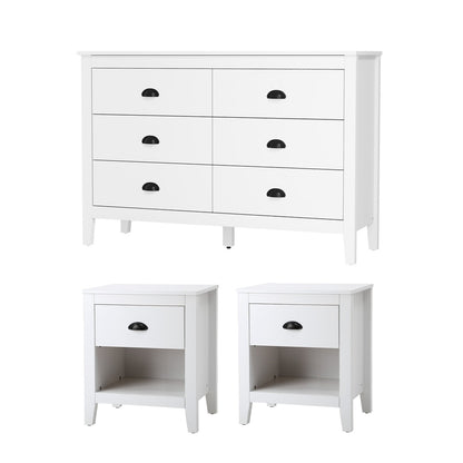 4/6 Chest of Drawers and Bedside Table Vintage Bedroom Set