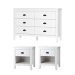 4/6 Chest of Drawers and Bedside Table Vintage Bedroom Set