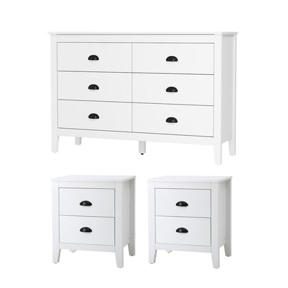 4/6 Chest of Drawers and Bedside Table Vintage Bedroom Set