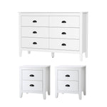 4/6 Chest of Drawers and Bedside Table Vintage Bedroom Set