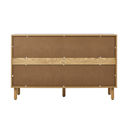 6 Chest of Drawers Lowboy Storage Cabinet Dresser Natural