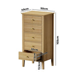 5 Chest of Drawers Dresser Tallboy Storage Cabinet Natural