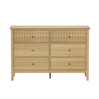 6 Chest of Drawers Dresser Tallboy Natural
