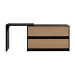 6 Chest of Drawers Dresser with Side Table Black