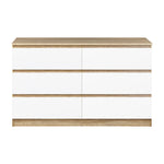 6 Chest of Drawers Tallboy Cabinet Dresser Table Wooden White Furniture
