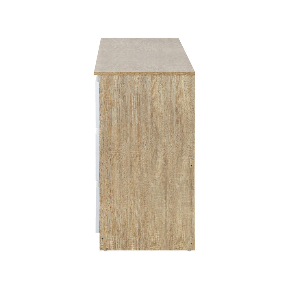 6 Chest of Drawers Tallboy Cabinet Dresser Table Wooden White Furniture